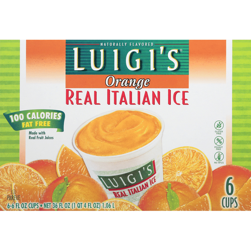 Luigi's Italian Ice, Real, Orange (6 oz) Instacart