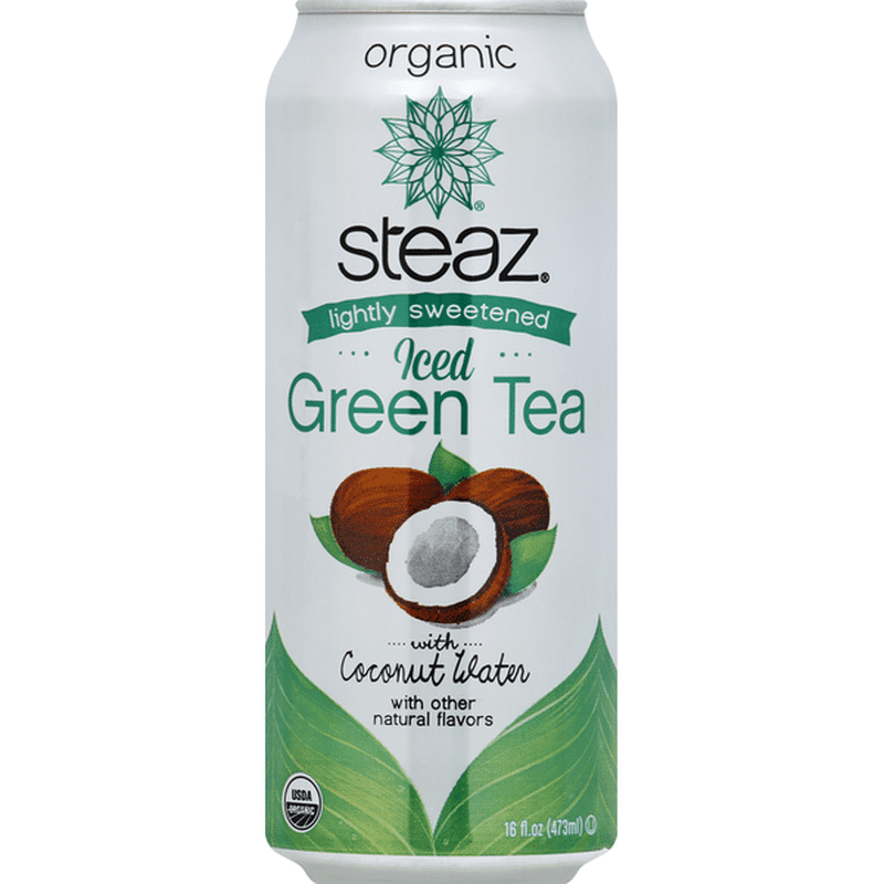 Steaz Iced Green Tea Coconut Water (16 oz) Instacart