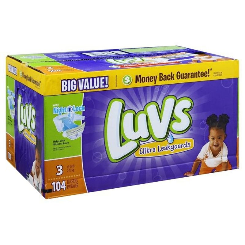 Luvs Pro Level Leak Protection Diapers Size 3 (104 ct) from FoodMaxx