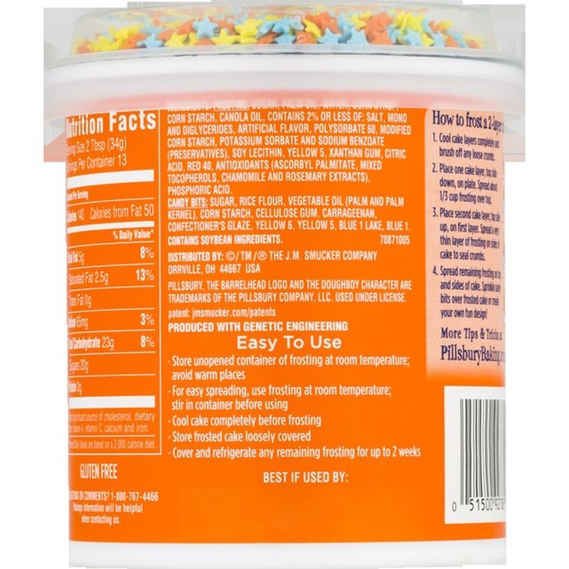 Pillsbury Funfetti Frosting Orange All Star Vanilla (15.6 oz) Instacart
