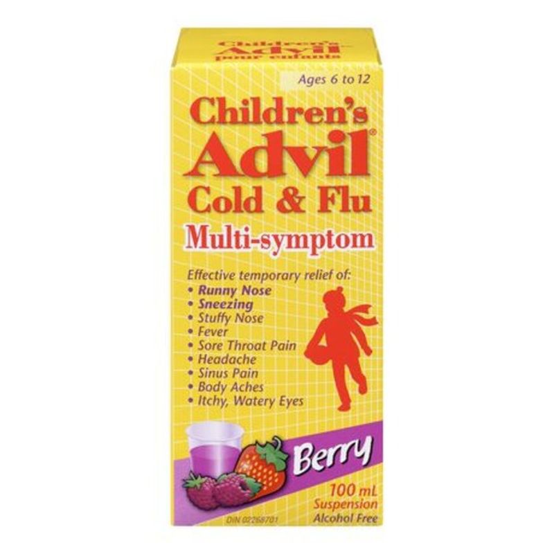 Advil Berry Childrens Cold & Flu Multi Symptom Syrup (100 ml) Instacart