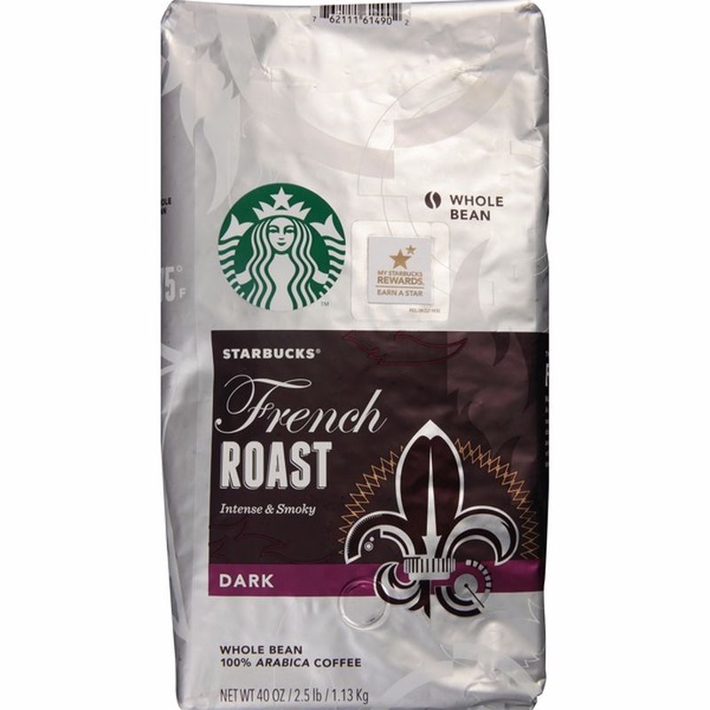 Starbucks French Roast Dark Roast Whole Bean Coffee (40 oz ...