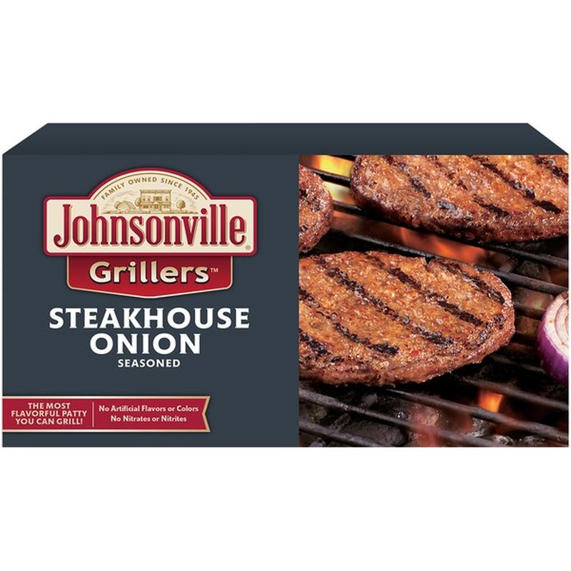 Johnsonville Grillers Steakhouse Onion Brat Patties (24 oz) Instacart