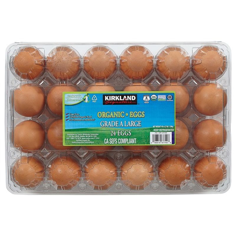 Kirkland Signature Organic Eggs USDA Grade A Eggs, 24 ct