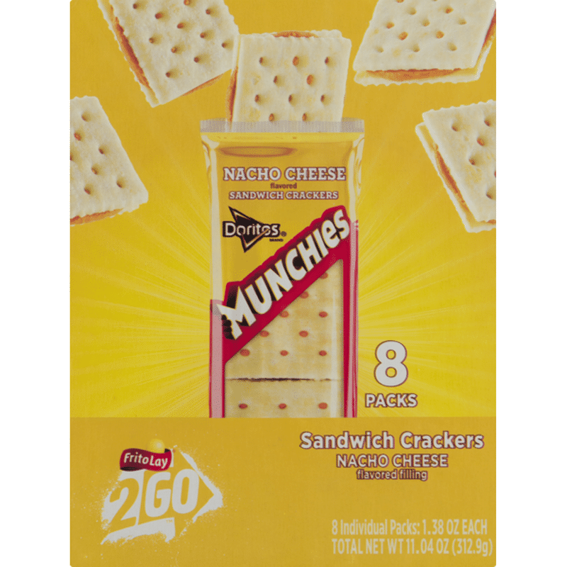 MUNCHIES Sandwich Crackers, Nacho Cheese Flavored (8 each) Delivery or