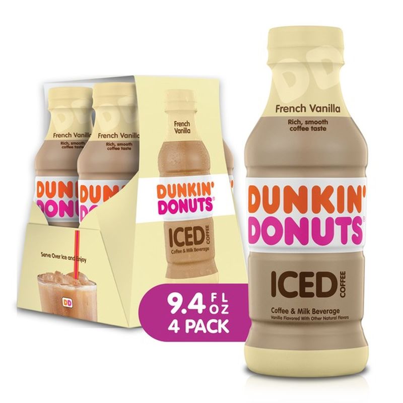 Dunkin Donuts French Vanilla Iced Coffee Bottles 9 4 Oz Instacart