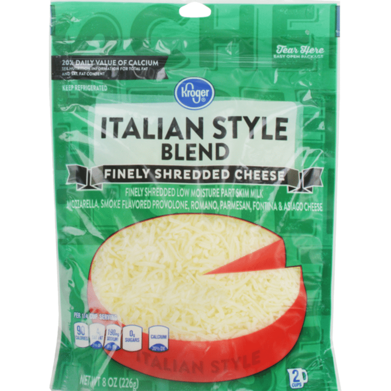 Kroger Italian Blend All Natural Cheese (8 oz) Instacart