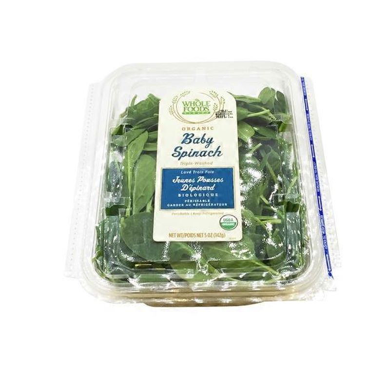 whole foods organic spinach