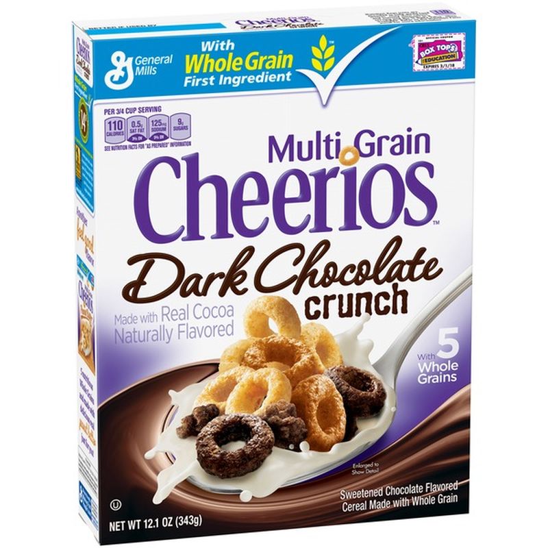 Multi Grain Cheerios Dark Chocolate Crunch Cereal (12.1 oz) Delivery or