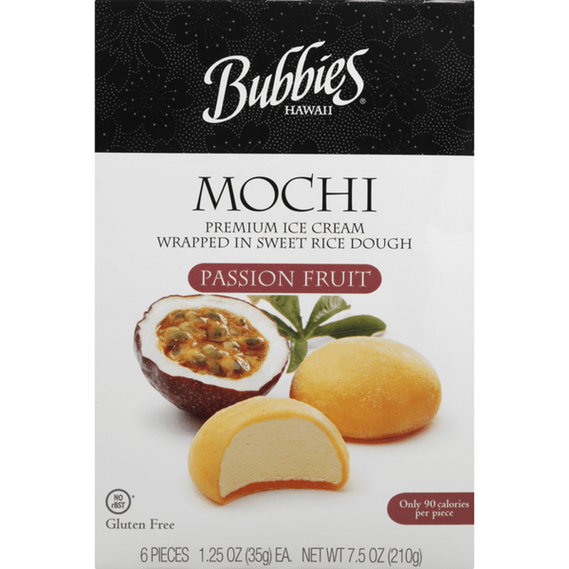 Bubbies Mochi Passion Fruit 6 Each Instacart