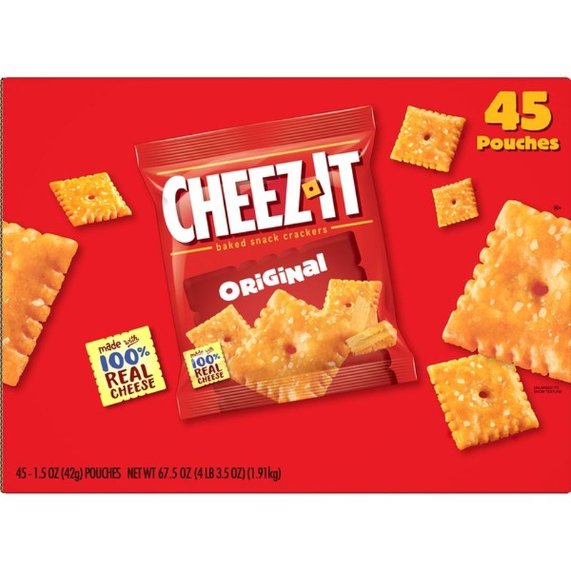 Cheez-It Baked Snack Cheese Crackers Original (45 ct) from Costco ...