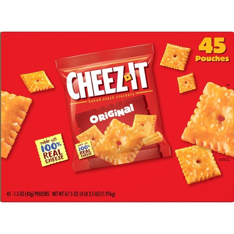 CheezIt Baked Snack Cheese Crackers Original (45 ct) from Costco