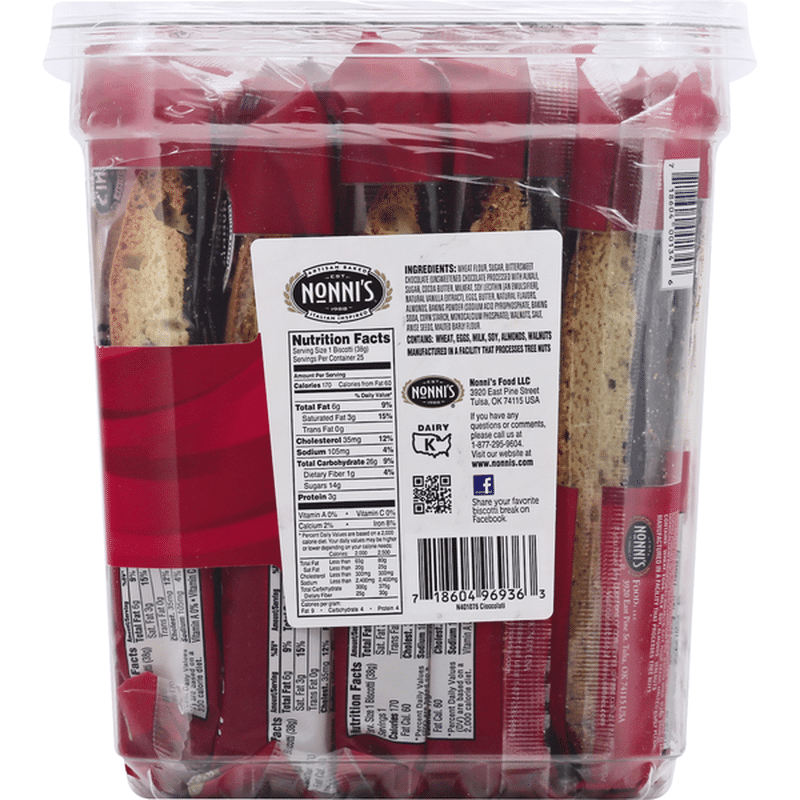 Nonnis Biscotti, Cioccolati (25 each) from Costco Instacart