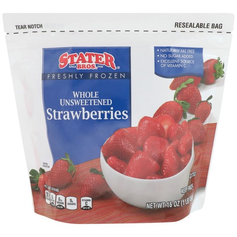 Stater Bros Freshly Frozen Whole Unsweetened Strawberries (16 oz
