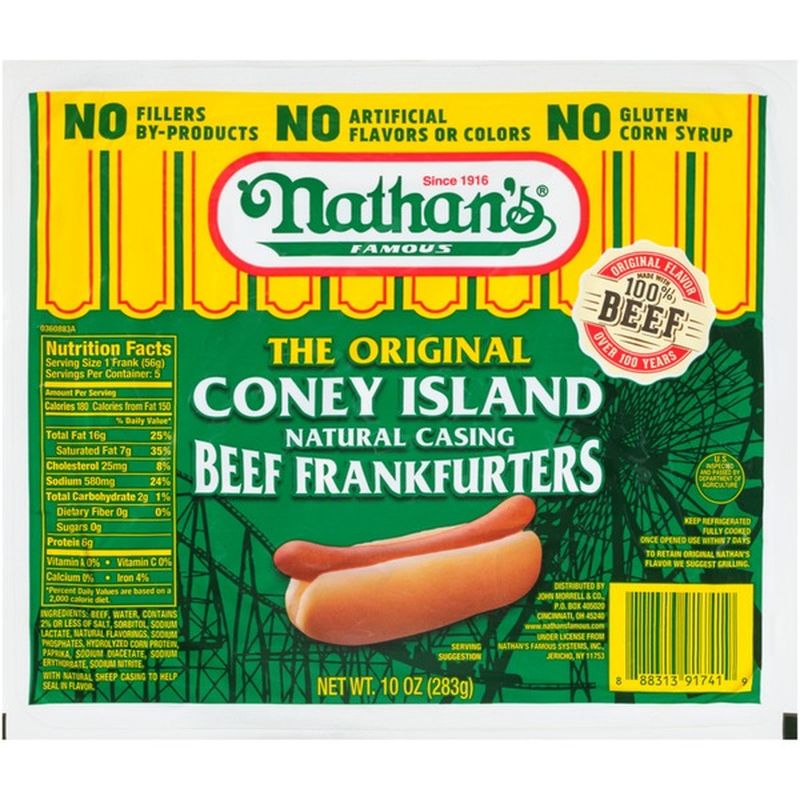 Nathan's Famous The Original Coney Island Natural Casing Beef