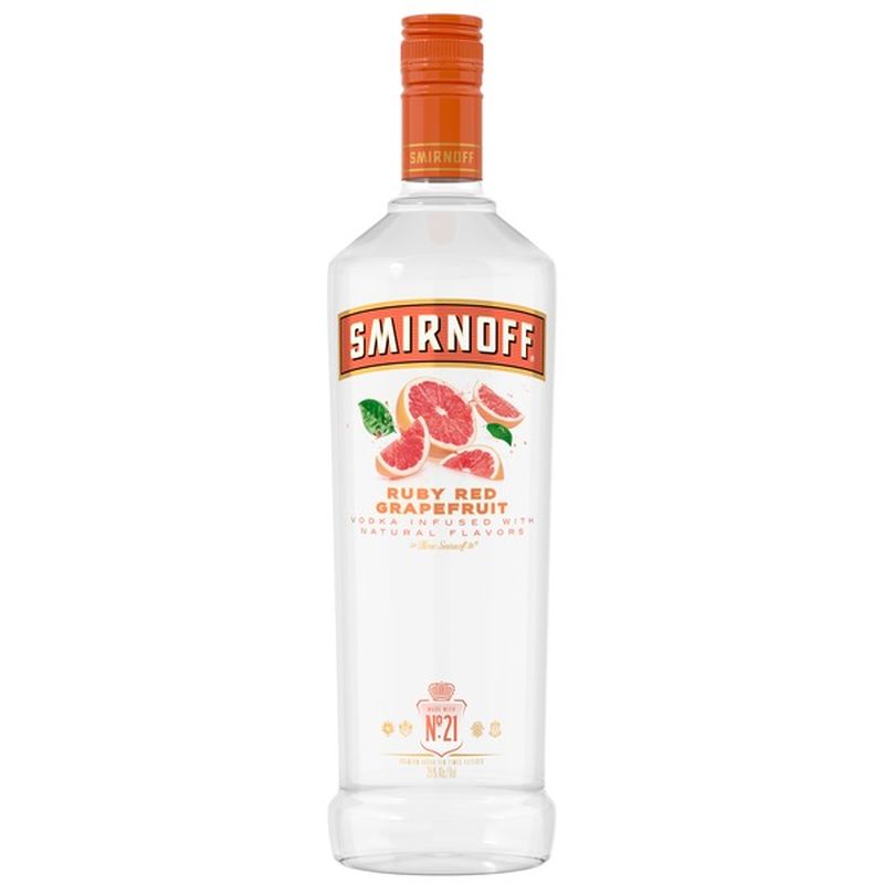 Smirnoff Ruby Red Grapefruit (Vodka Infused with Natural Flavors) (1 L