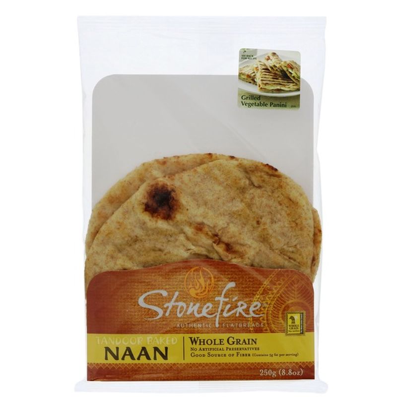 Stonefire Whole Grain Naan Bread (250 g) from Central Market Instacart
