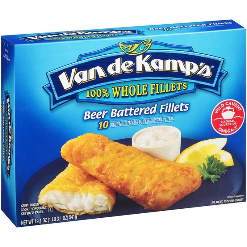 Van de Kamp's Fish Fillets, Beer Battered (1.91 oz) - Instacart