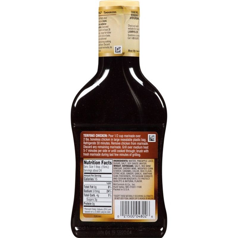 Lawry's® Teriyaki With Pineapple Juice Marinade (12 fl oz) from Rouses