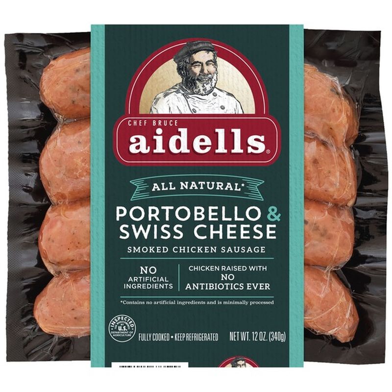 Aidells Portobello Mushroom Smoked Chicken Sausage (0.75 lb) Instacart