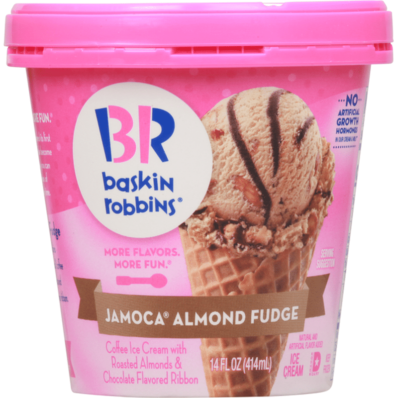 Baskin Robbins Ice Cream Jamoca Almond Fudge 14 Fl Oz Instacart