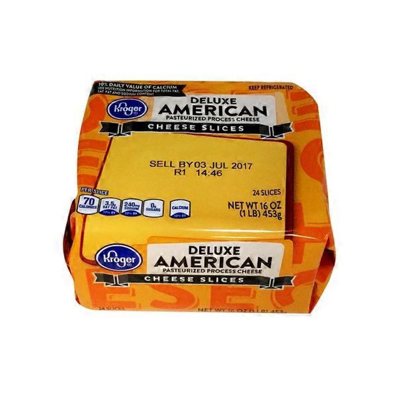 Kroger Deluxe American Pasteurized Process Cheese Slices (16 oz