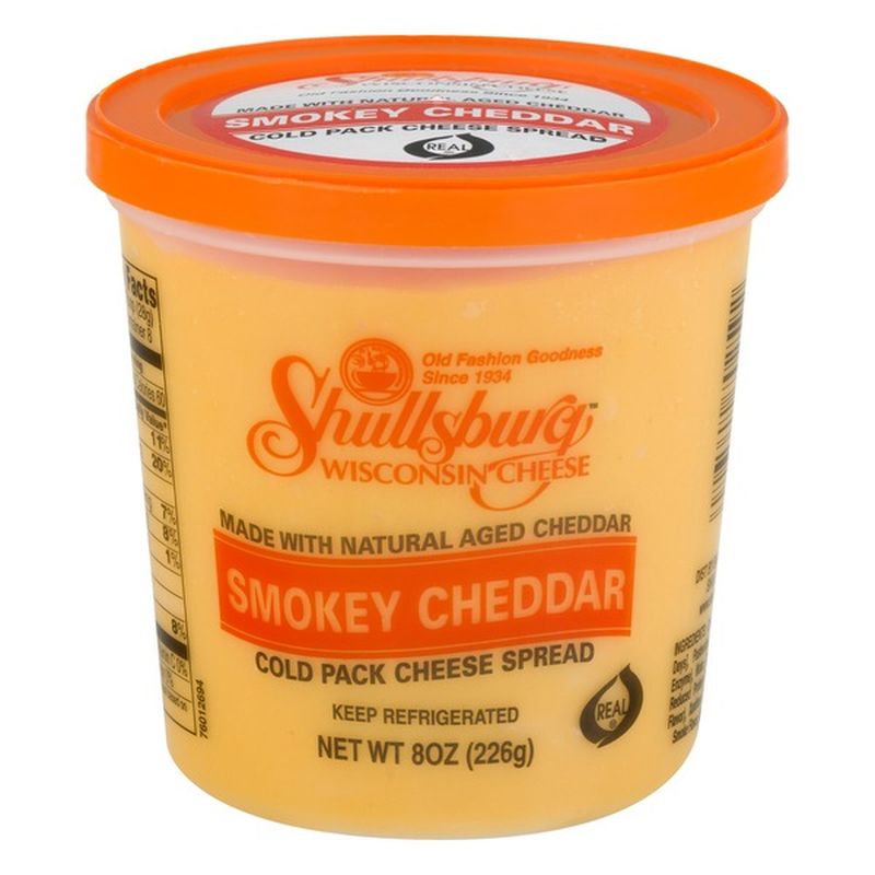 Shullsburg Wisconsin Cheese Cold Pack Cheese Spread Smokey Cheddar (8