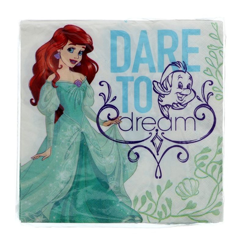 American Greetings Disney Princess Ariel Dream Big Lunch Napkins