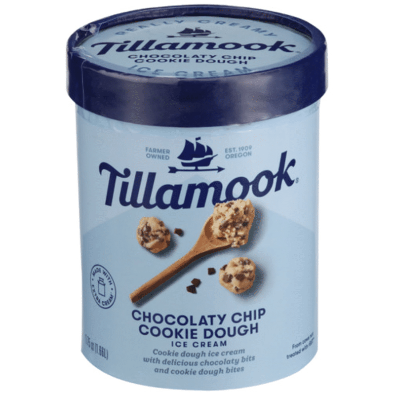 Tillamook Chocolaty Chip Cookie Dough Ice Cream 56 oz Instacart