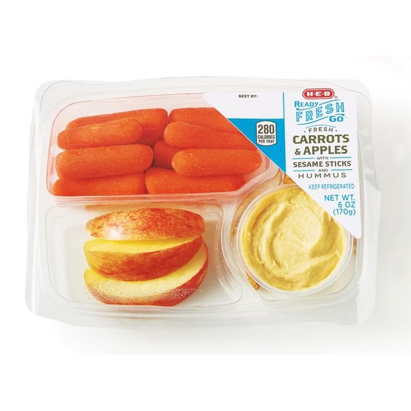 H-E-B Ready, Fresh, Go! Carrot & Apples Snack Tray