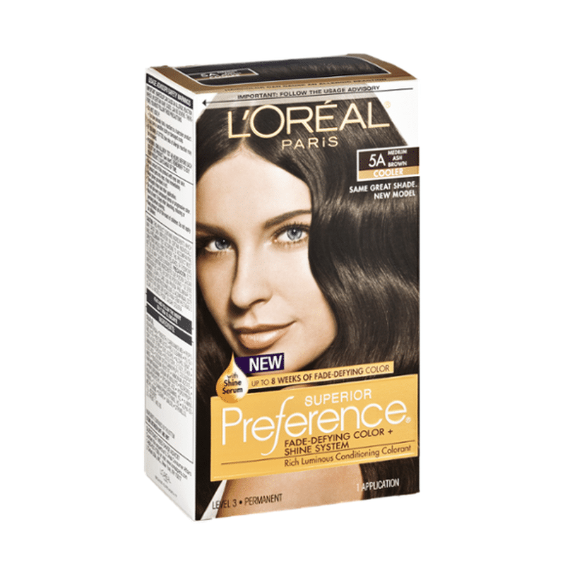 Loreal Superior Preference Permanent Hair Color 5a Medium Ash Brown Cooler Each From Giant 