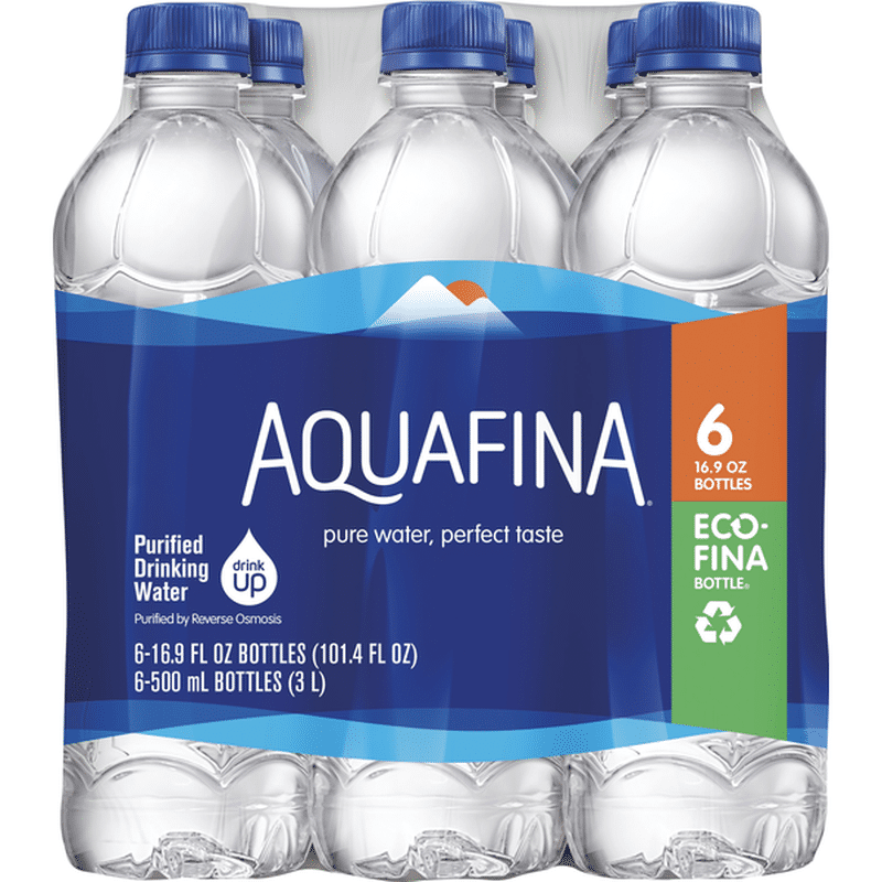 Aquafina Drinking Water, Purified, 6 Pack (6 each) Instacart
