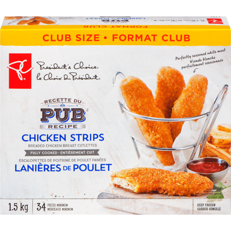 President's Choice Regular Chicken Strips Breaded Chicken Breast Cutlettes