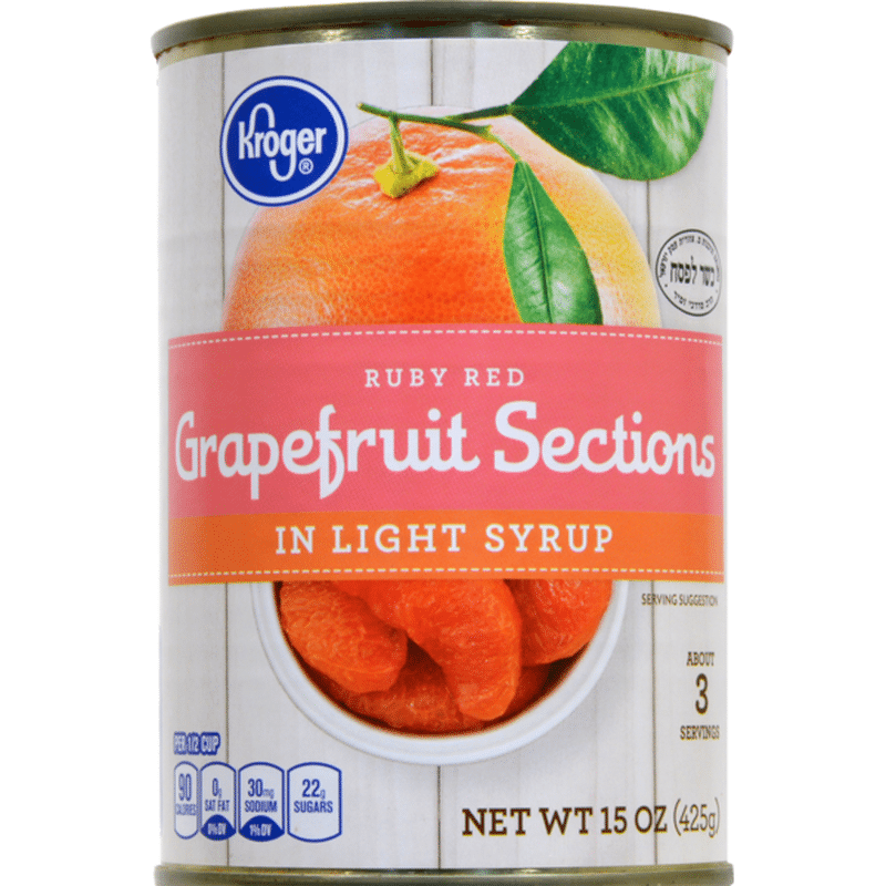 Kroger Ruby Red Grapefruit Sections In Light Syrup (15 oz) Instacart