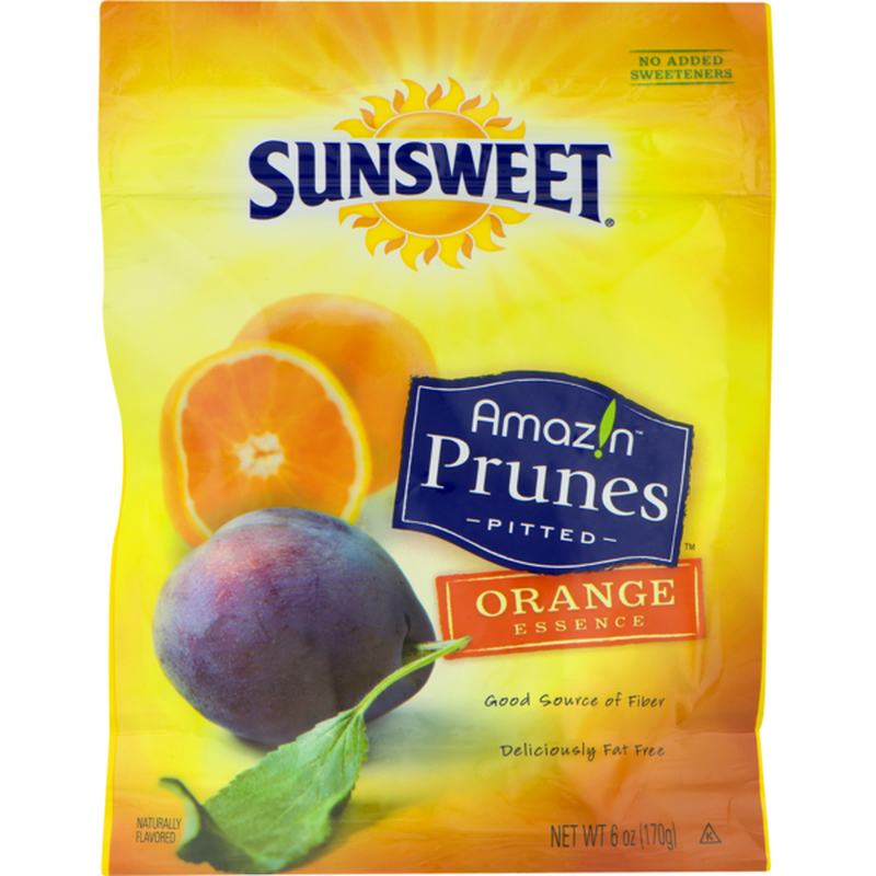 Sunsweet Prunes, Orange Essence, Pitted, Amazin, Pouch (6 oz) from