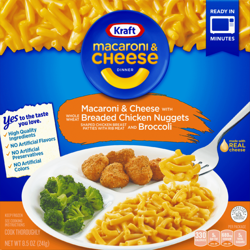 Kraft Macaroni and Cheese Dinner with Breaded Chicken Nuggets and Broccoli (8.5 oz) from Cub