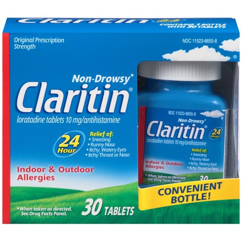 Claritin 24 Hour Non-Drowsy Allergy Tablets (30 Each) - Instacart