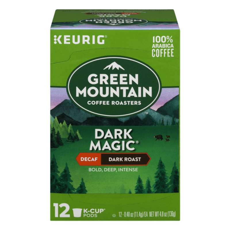 Green Mountain Coffee Decaf Dark Roast Coffee K-Cup Pods Dark Magic (0. ...