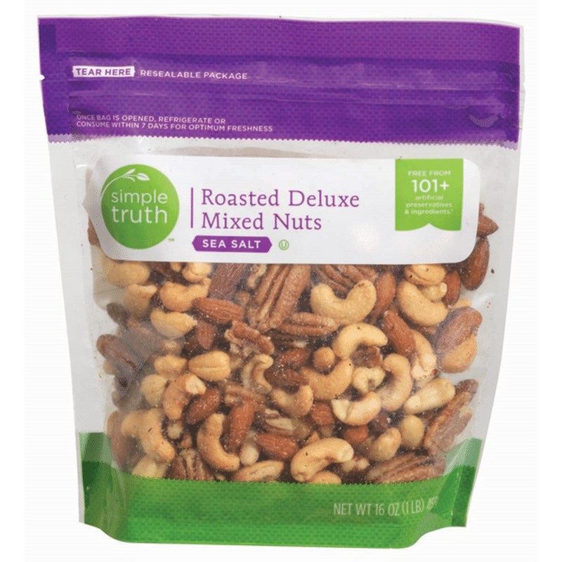 Simple Truth Roasted Deluxe Mixed Nuts, Sea Salt (16 oz) Instacart