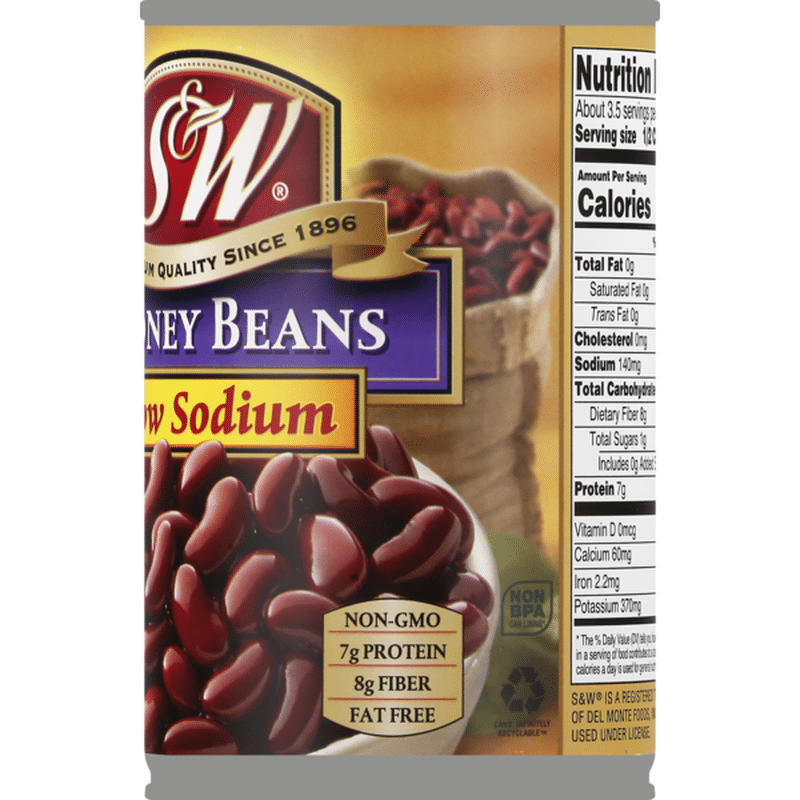S&w Kidney Beans, Low Sodium, Can (15.25 oz) from Smart & Final Instacart