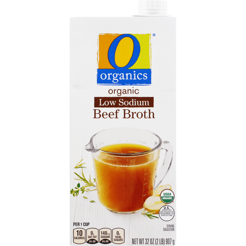 O Organics Beef Broth, Low Sodium, Organic (32 oz) Instacart