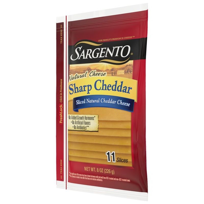 Sargento Sliced Sharp Natural Cheddar Cheese 8 Oz From ShopRite