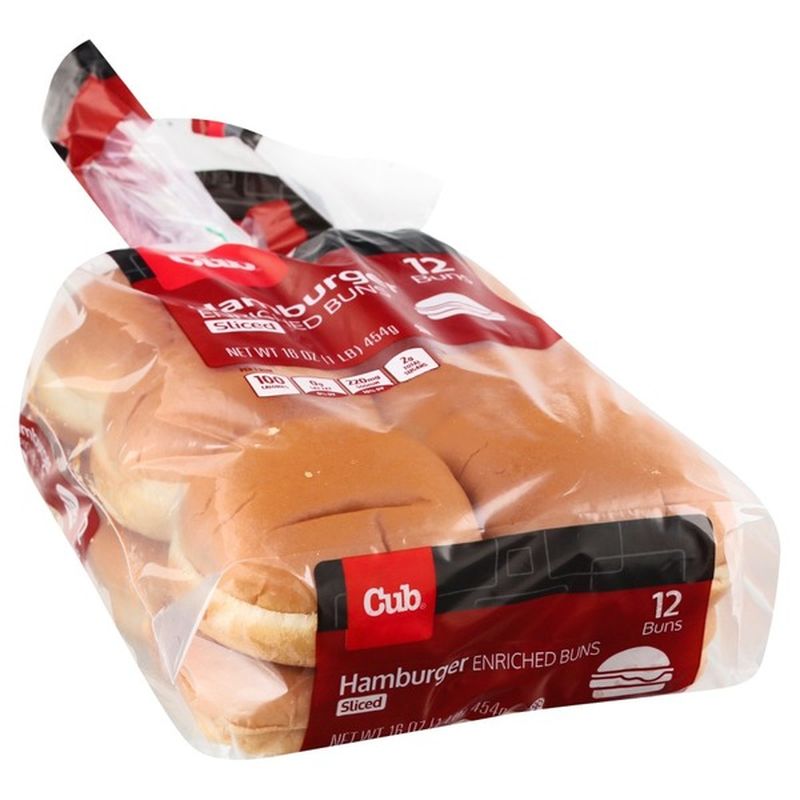 Cub Buns, Hamburger, Enriched, Sliced (12 each) Instacart
