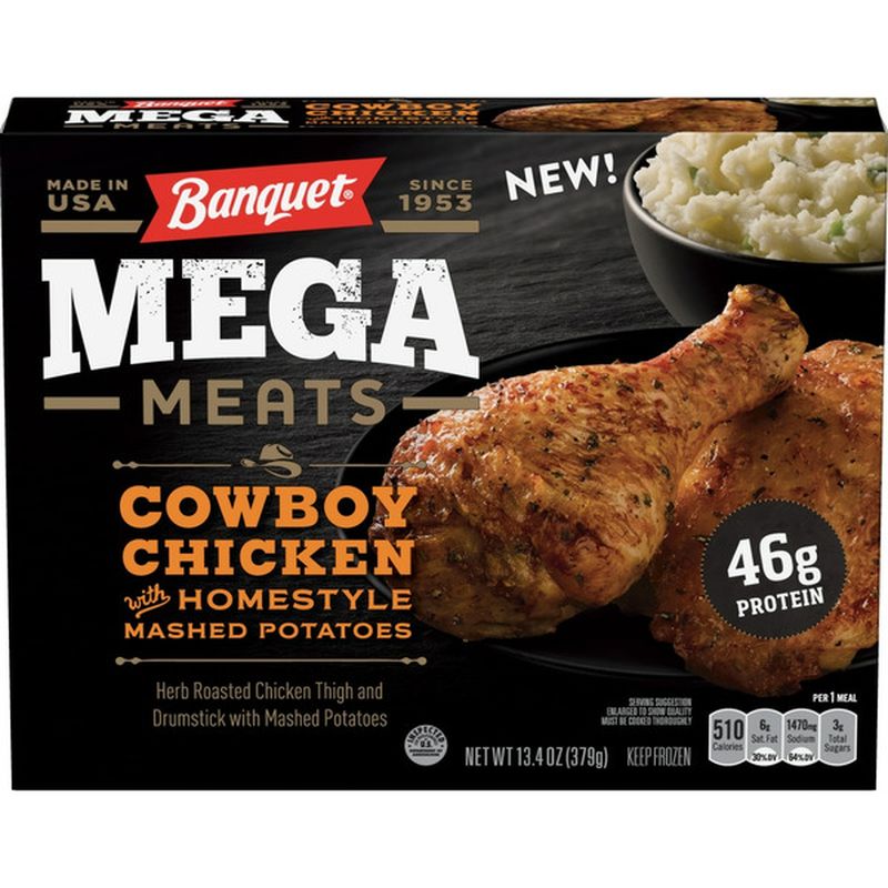 Banquet Mega Meats Cowboy Chicken with Home style Mashed Potatoes