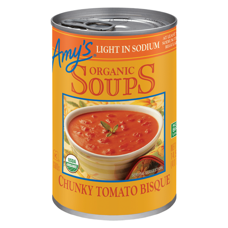 Amy's Organic Low Sodium Chunky Tomato Bisque Soup (14.5 oz) Instacart