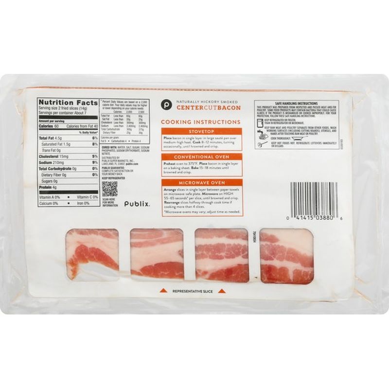 Publix Bacon, Center Cut (12 oz) Instacart