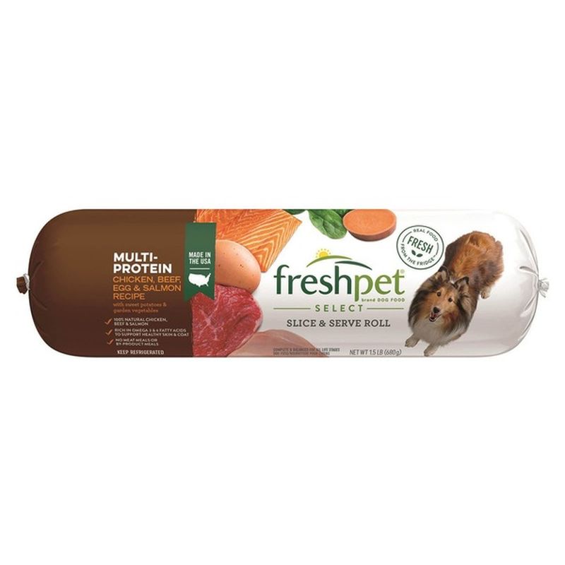 Freshpet Dog Food, Multi-Protein, Chicken, Beef, Egg & Salmon Recipe (1 ...