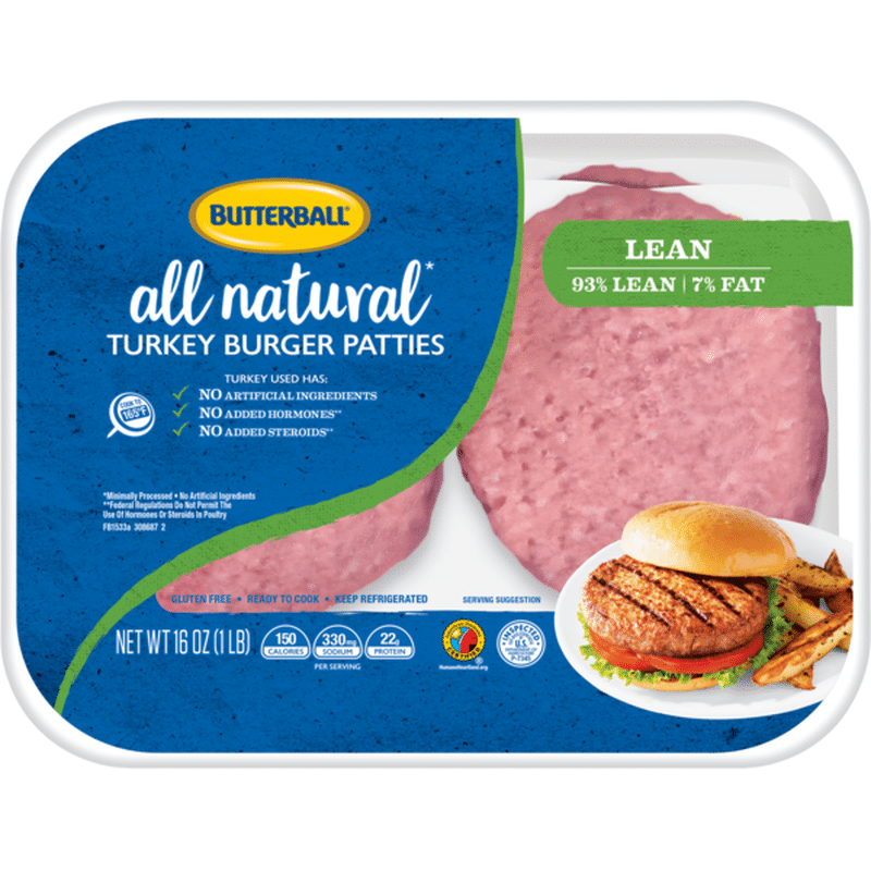 Butterball Fresh Turkey Burgers 16 Oz From Food Lion Instacart