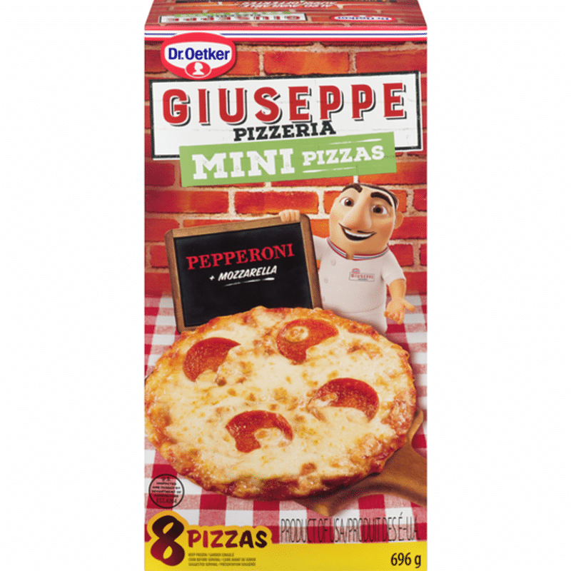 8 Pack Giuseppe Mini Pepperoni Pizza (696 g) Instacart