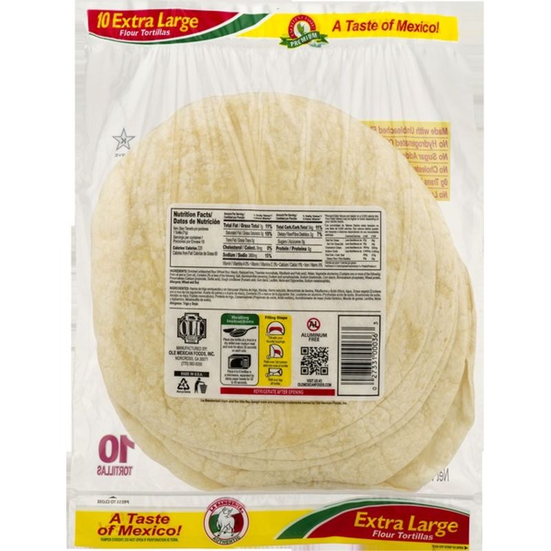 La Banderita Burrito Grande Flour Tortillas (25 oz) from Cub Instacart